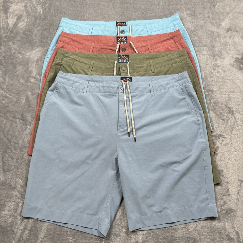 Faherty Shorts Mens 38 All Day Chino Stretch Zip Pocket Lightweight Bundle*